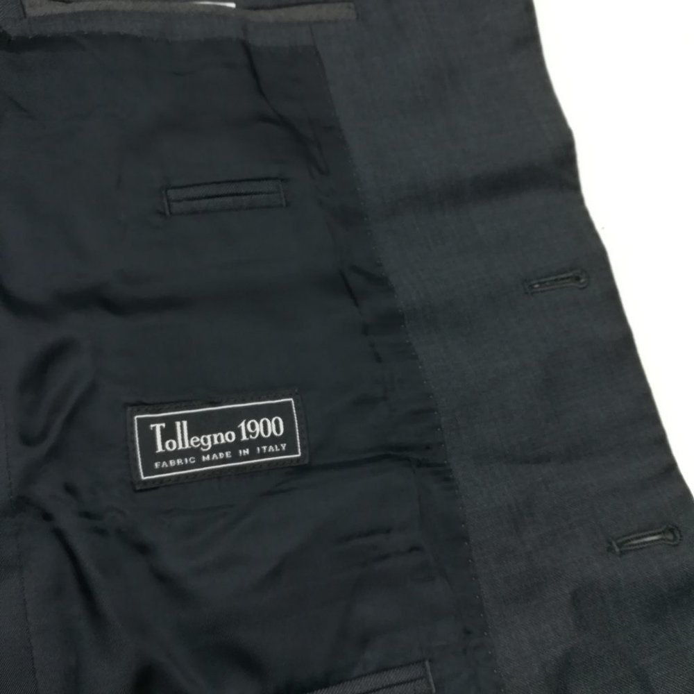 J Crew 36S Ludlow Slim Fit Italian Wool Sharkskin Blue Sport Coat Suit Jacket - Picture 7 of 10